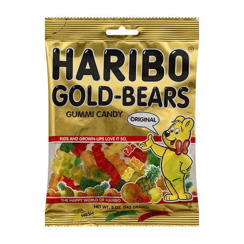 Haribo Gold Bears Gummi Candy Original, 5 Oz